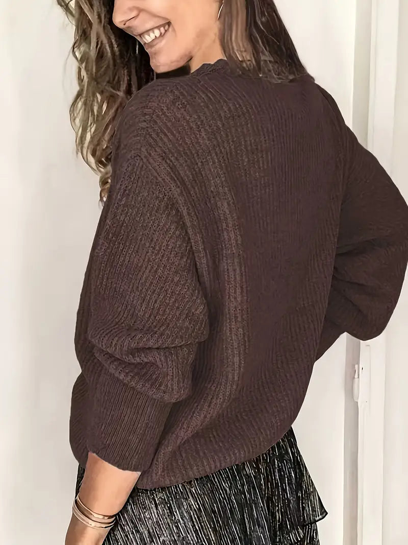 Talia | Stilvoller Strickpullover mit feinem Zopfdetail