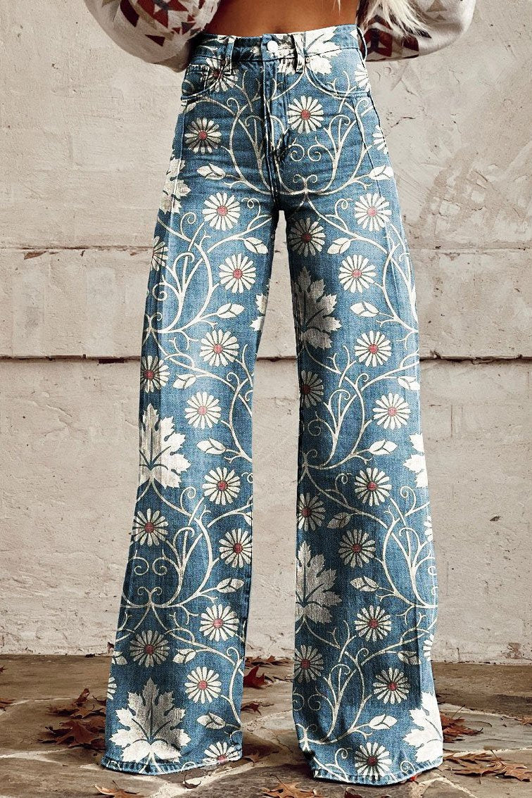 Lena | Locker geschnittene Damenhose im Boho-Vintage Look