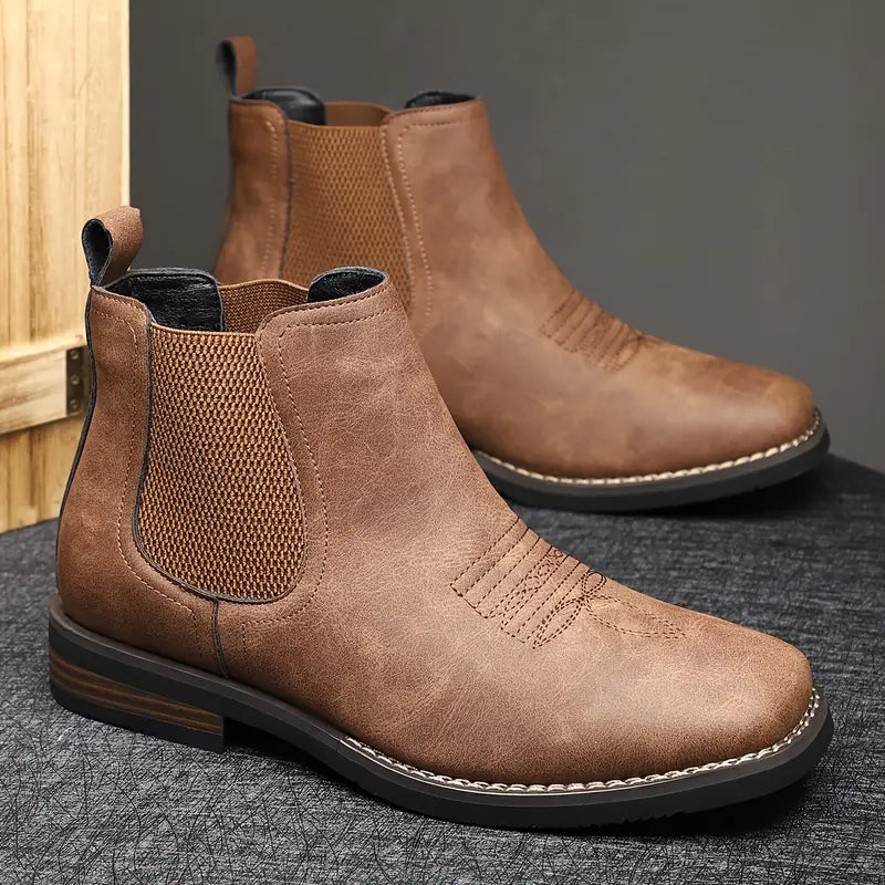 Tobias | Elegante Herrenstiefel aus echtem Glattleder