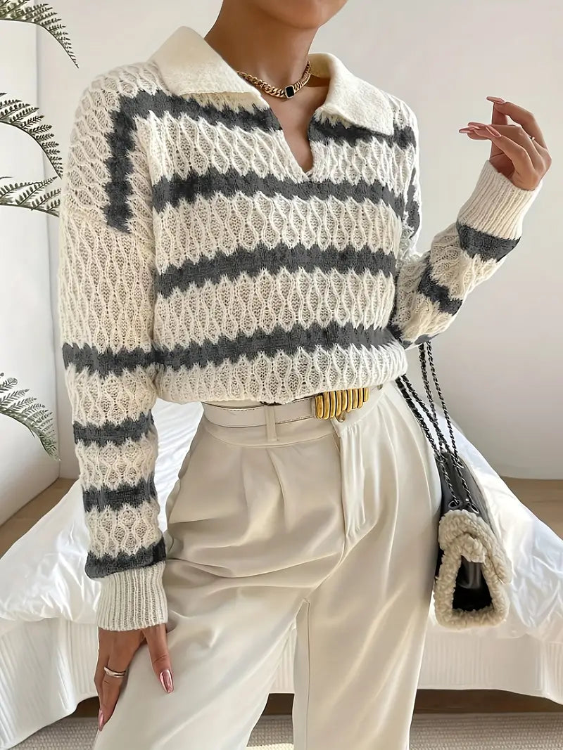 Lina | Gestreifter Strickpullover für jeden Tag