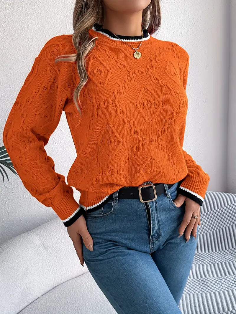 Julia | Eleganter Pullover für Damen im Streifenstil