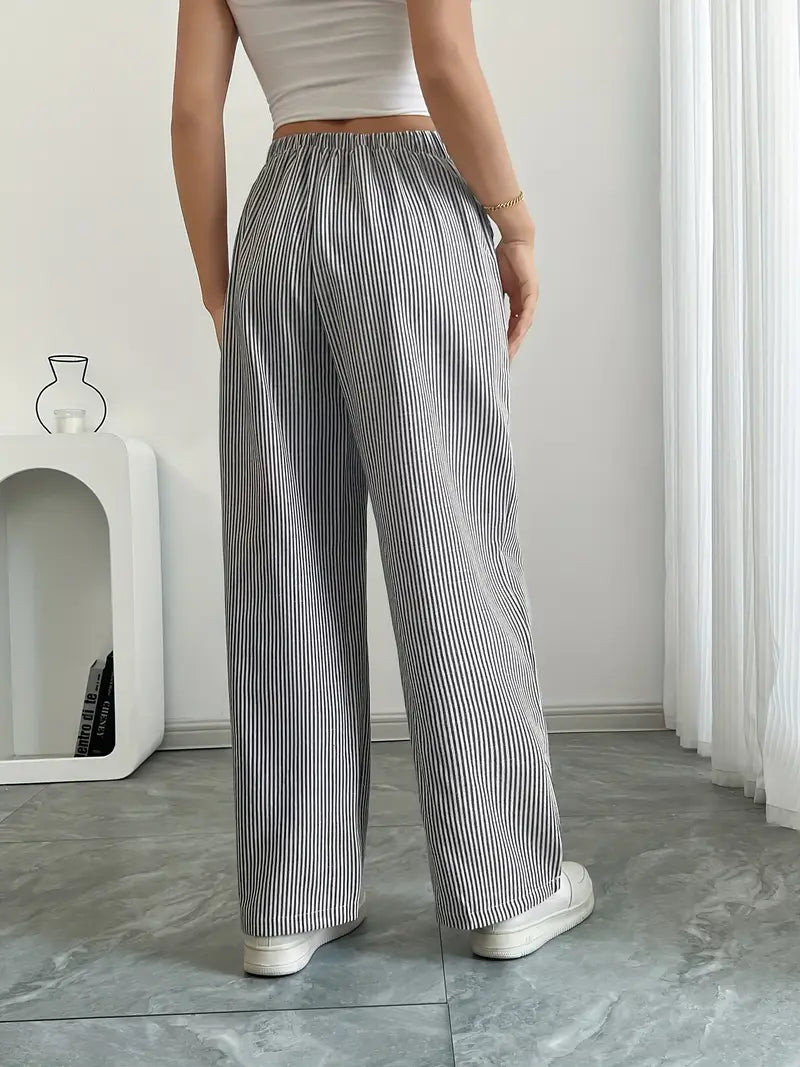 Clara | Elegante gestreifte Hose mit praktischen Taschen