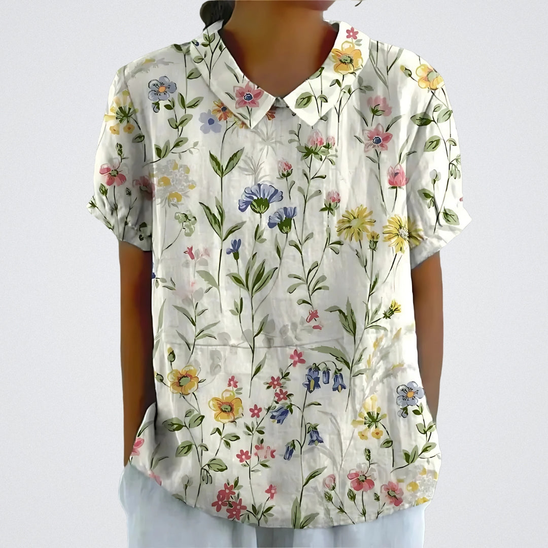 Emilia | Moderne Bluse mit Blumenmuster