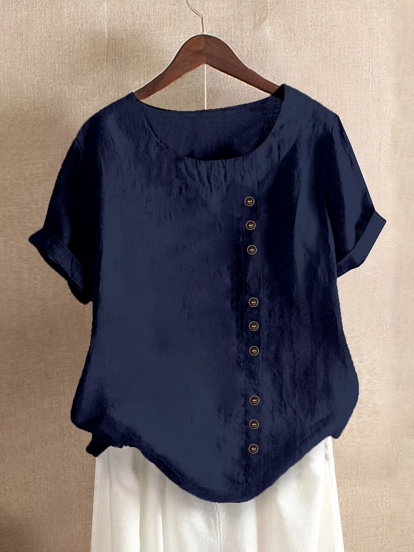 Mila | Entspannte Bluse mit Knopfdetails