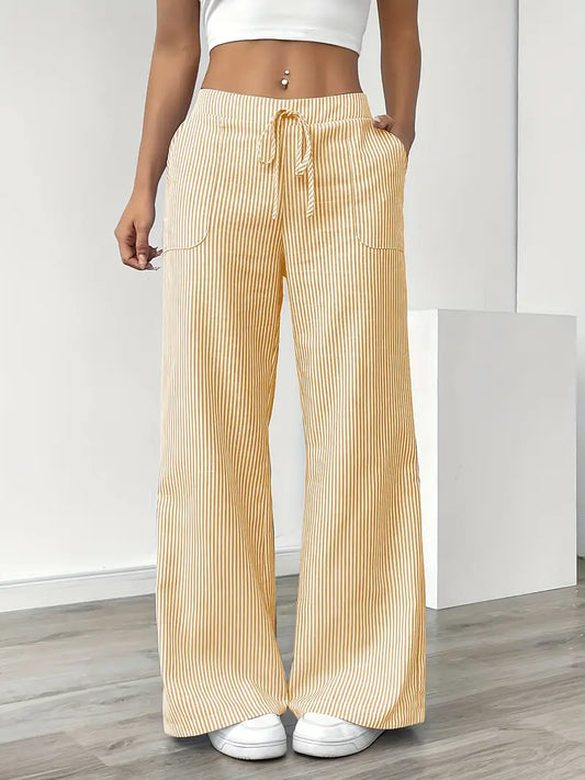 Clara | Elegante gestreifte Hose mit praktischen Taschen