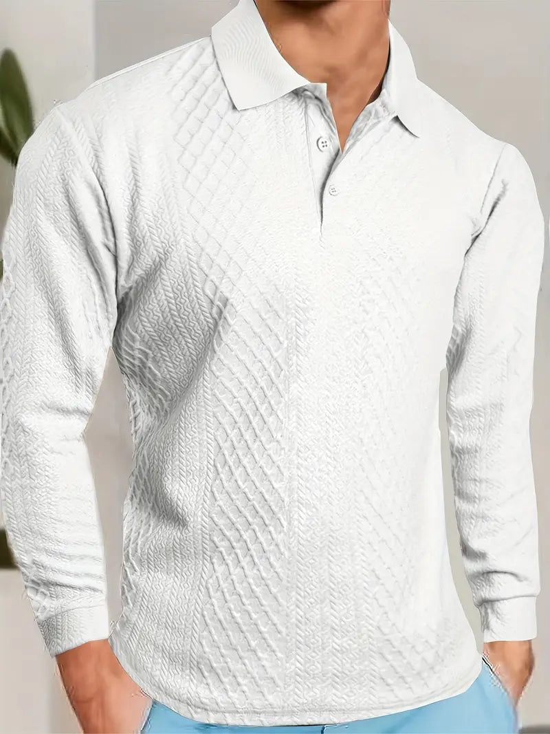 Jonas | Stilvolles Herren-T-Shirt mit Strukturkragen