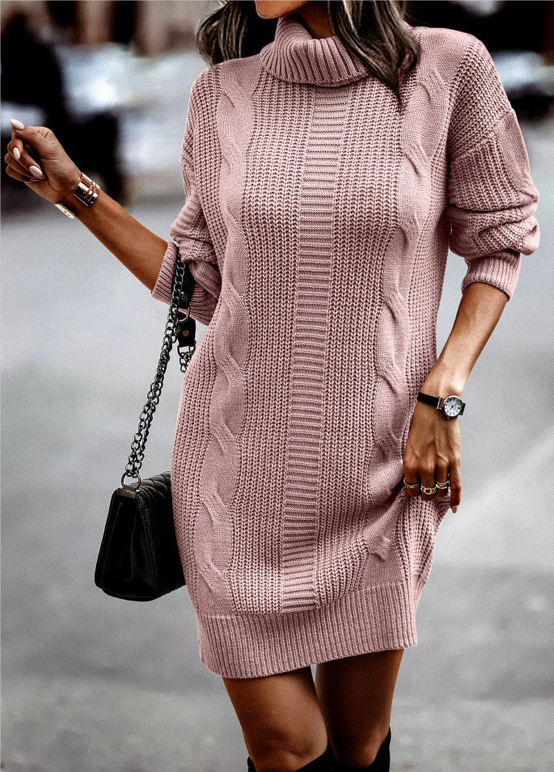 Paula | Damen Kleid grob gestrickt lässig & modern