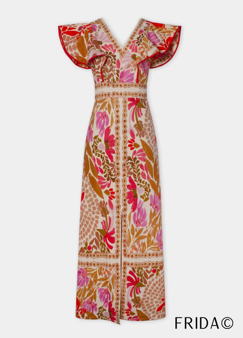 Nina | Lockeres Damen Kleid Sommer mediterran geschnitten