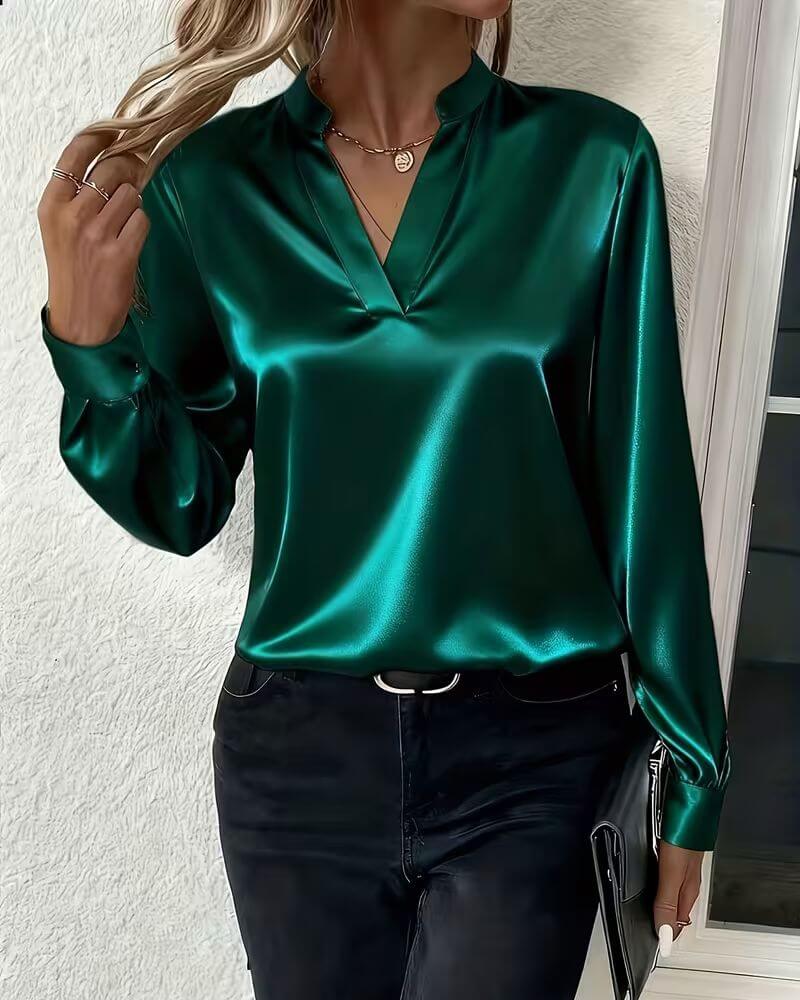 Nora | Lockeres Damen Langarmshirt elegant & vielseitig