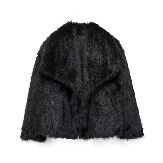 Laura | Weiche Damenjacke im eleganten Kunstfell-Look