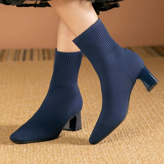 Lina | Bequeme gestrickte Damen Stiefeletten elegant