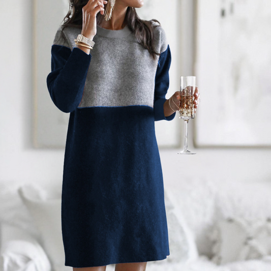 Hanna | Damen Strickpullover Kleid gemütlich & elegant