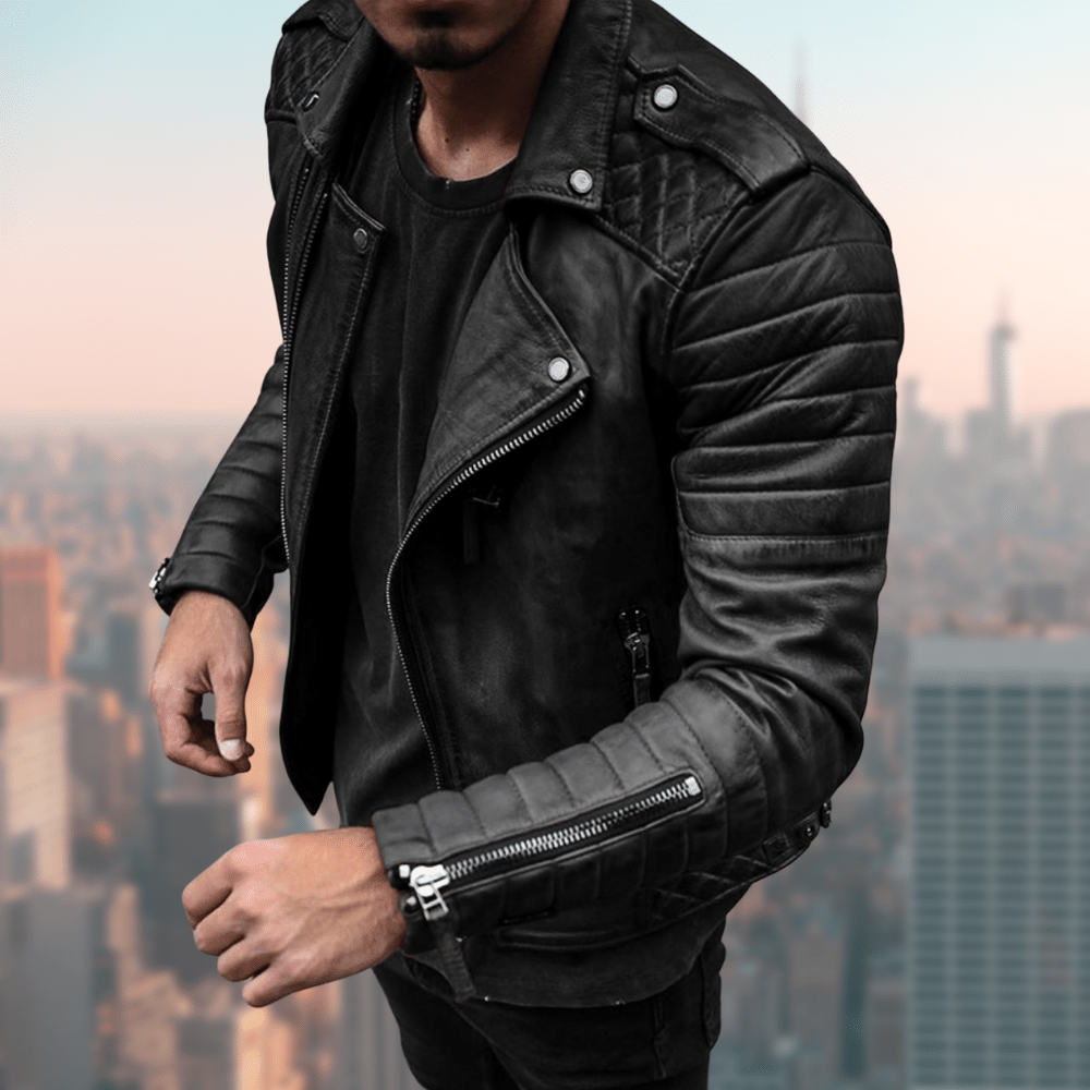 Jonas | Elegante Lederjacke für Herren im urbanen Stil