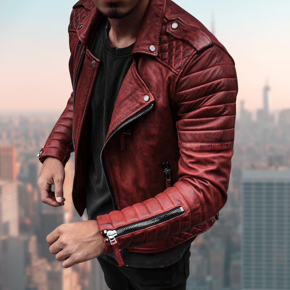 Jonas | Elegante Lederjacke für Herren im urbanen Stil