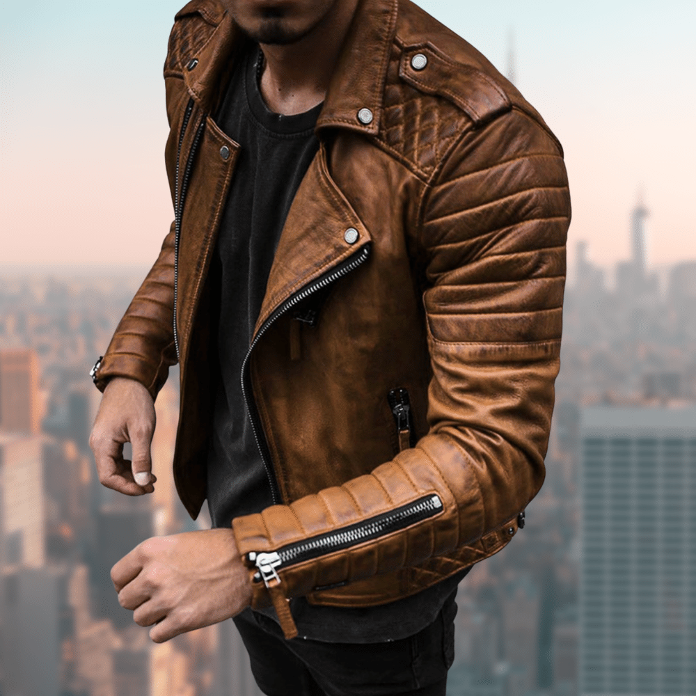 Jonas | Elegante Lederjacke für Herren im urbanen Stil