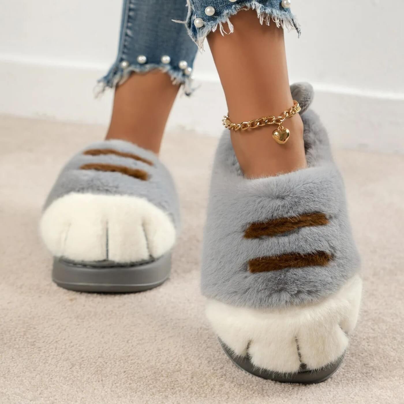 Emma | Gemütliche Katzenpfoten-Hausschuhe