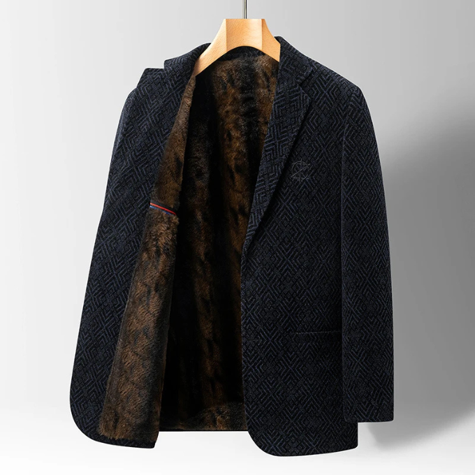 Henrik | Midnight Wollmantel in moderner Verarbeitung