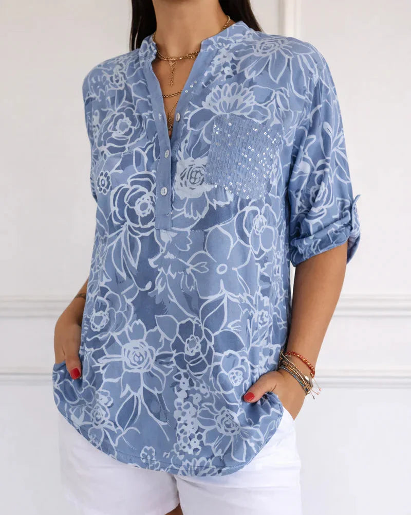 Mila | Elegante Bluse Damen Mit Pocket
