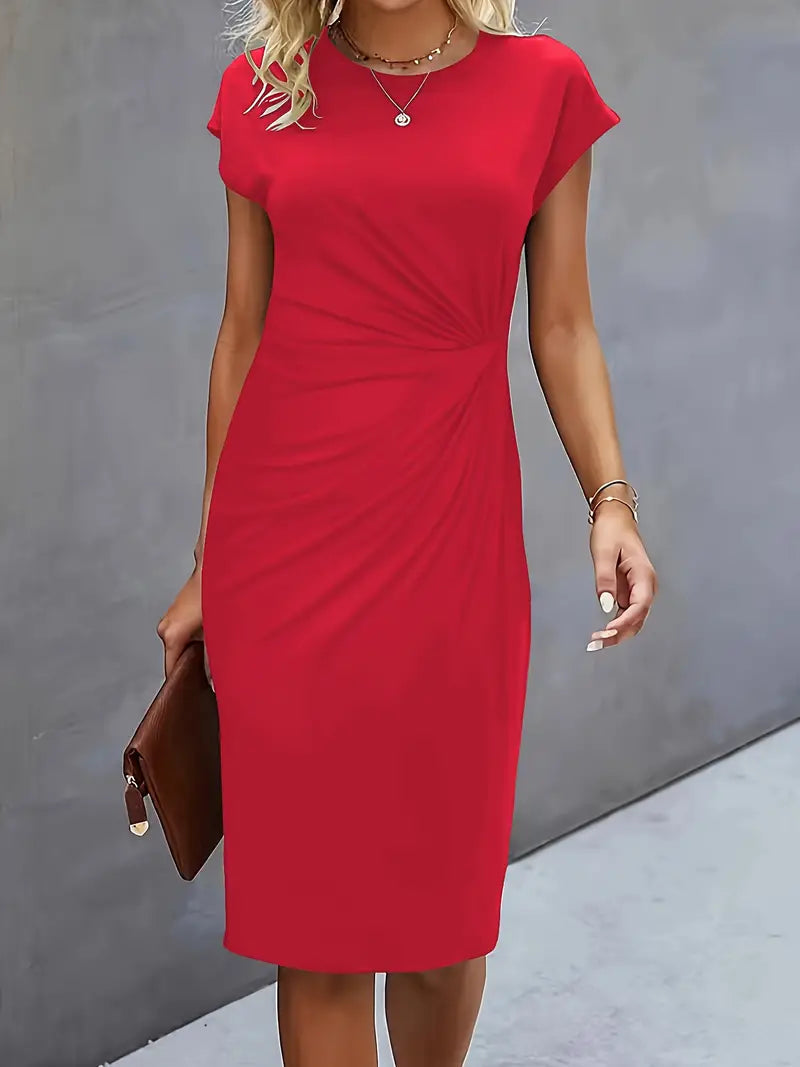 Paula | Damen Rundhals-Kleid zeitlos