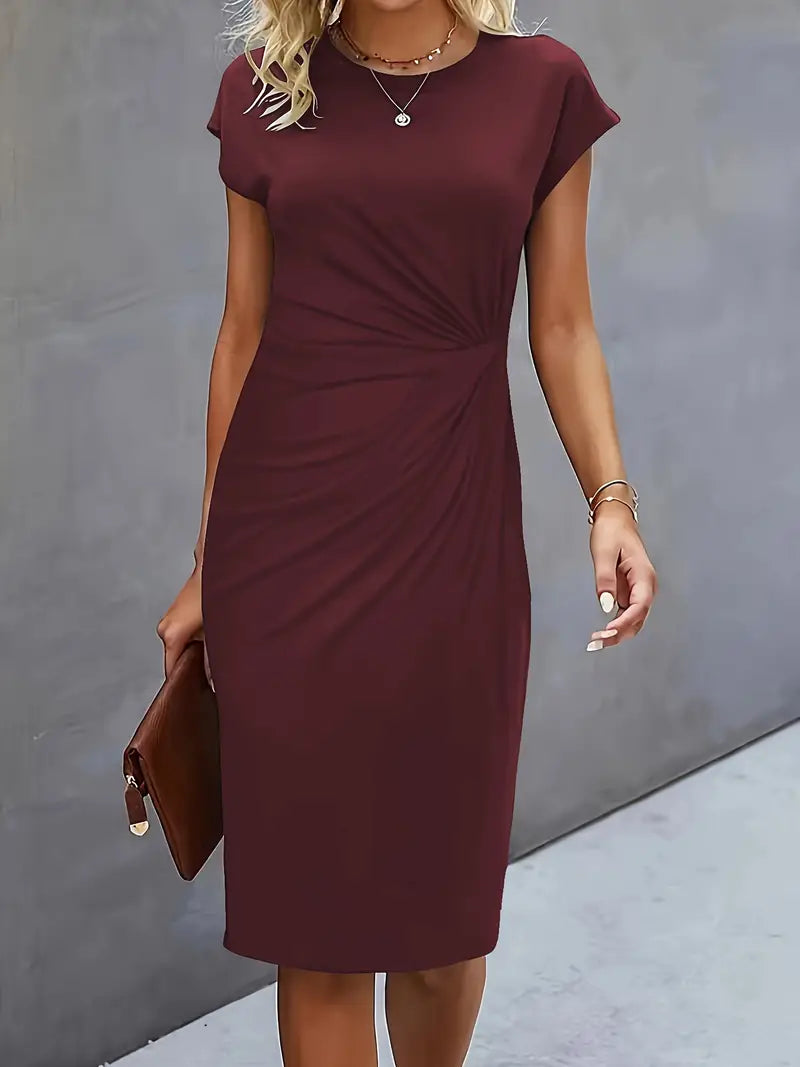 Paula | Damen Rundhals-Kleid zeitlos