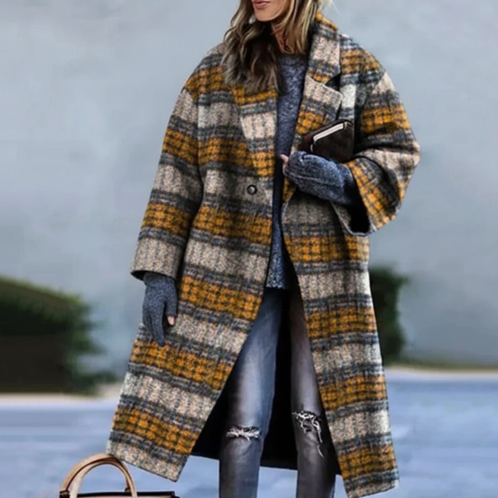 Mara | Damen Wollmantel lang – stylisch & große Größen