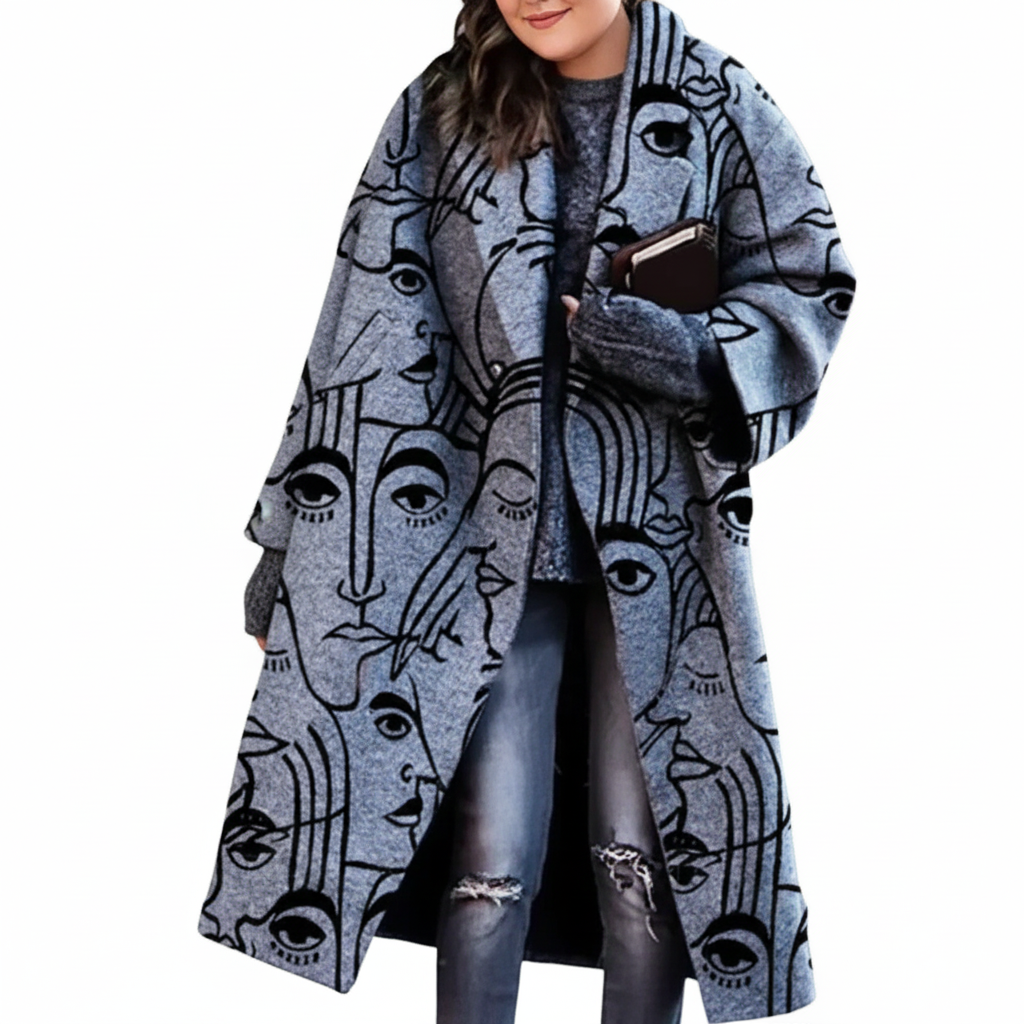 Mara | Damen Wollmantel lang – stylisch & große Größen
