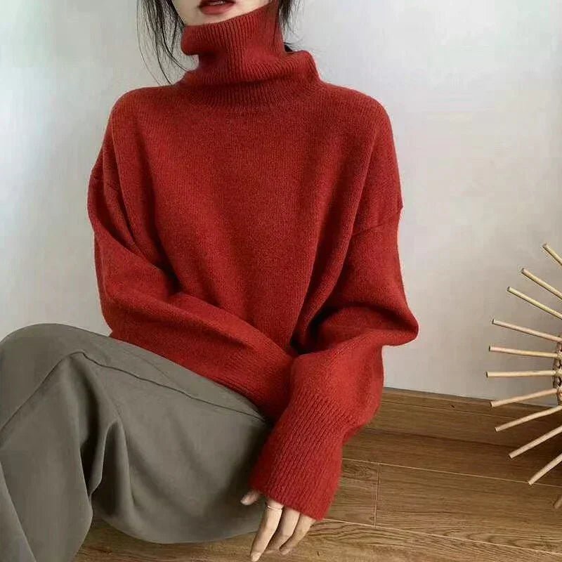 Hanna | Damen Rollkragenpullover modern lässig