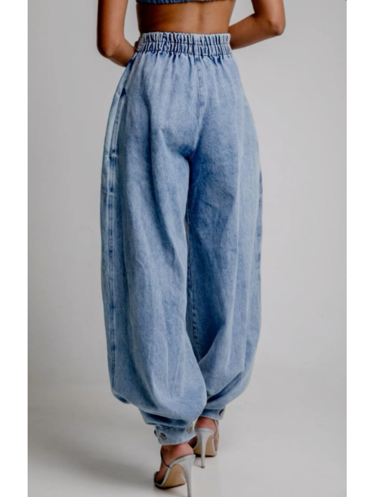 Helena | Damen High-Waist Balloon-Jeans für Alltag & Freizeit