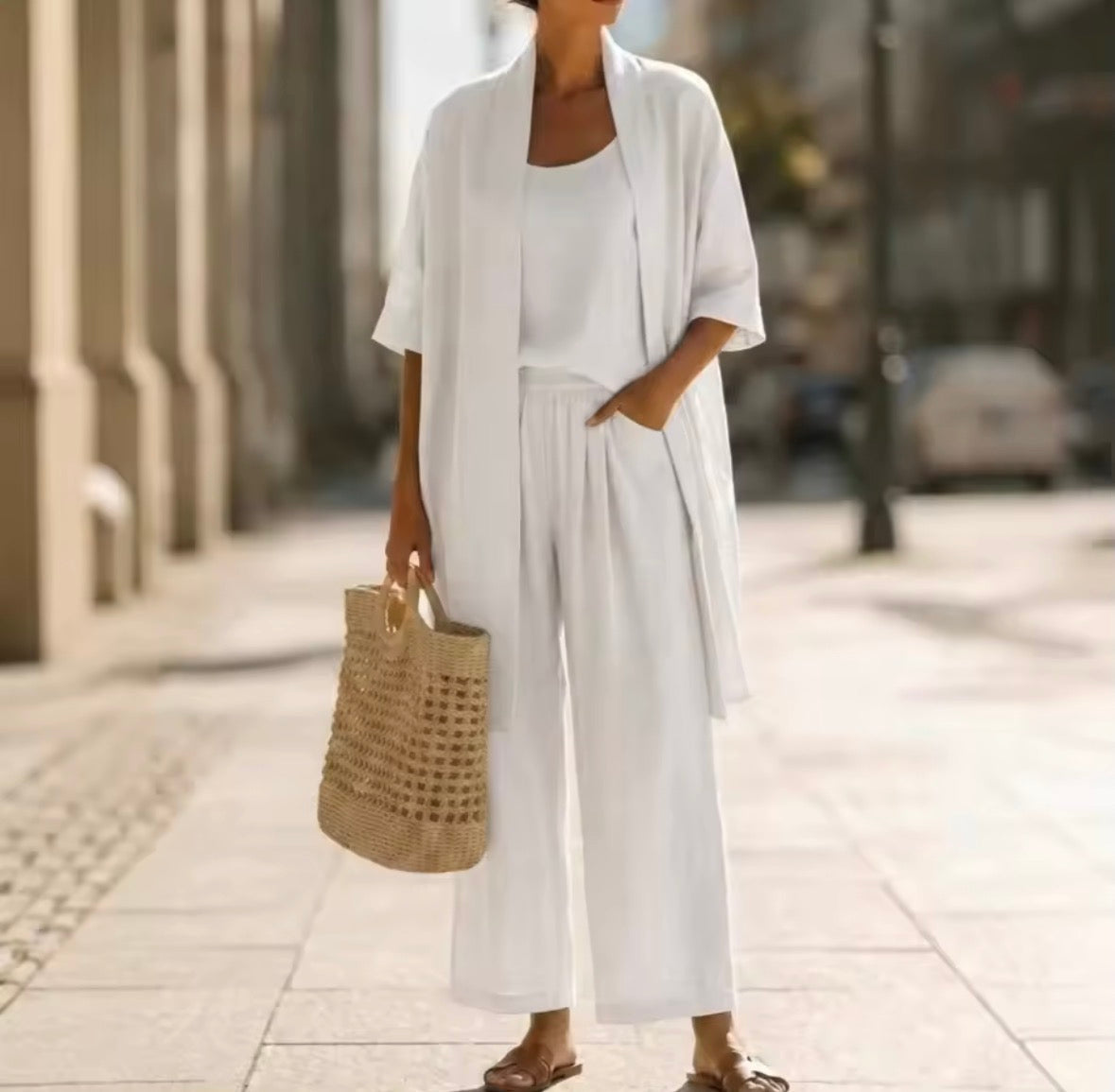 Elisa | Stilvolles Dreiteiliges Set Damen Chic