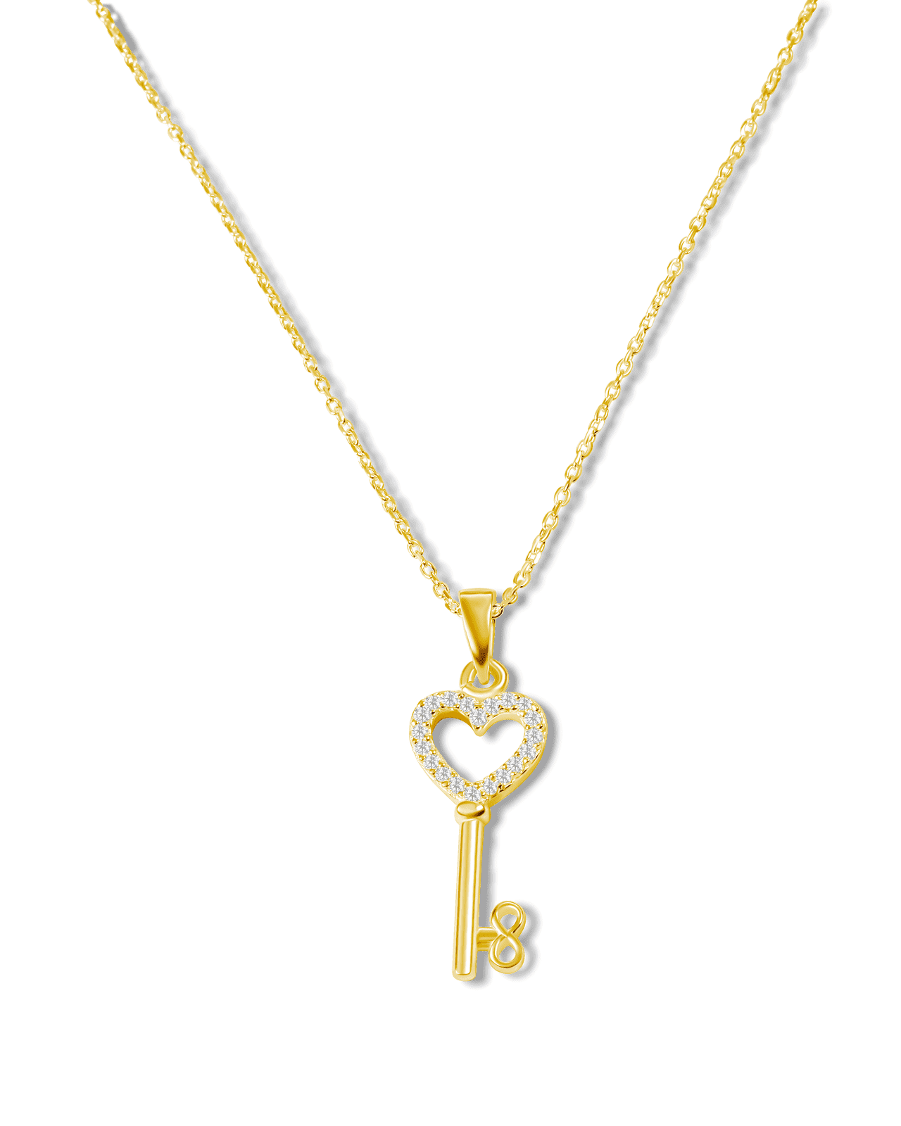 Greta | Damenkette Infinite Love mit filigranem Schlüsselmotiv