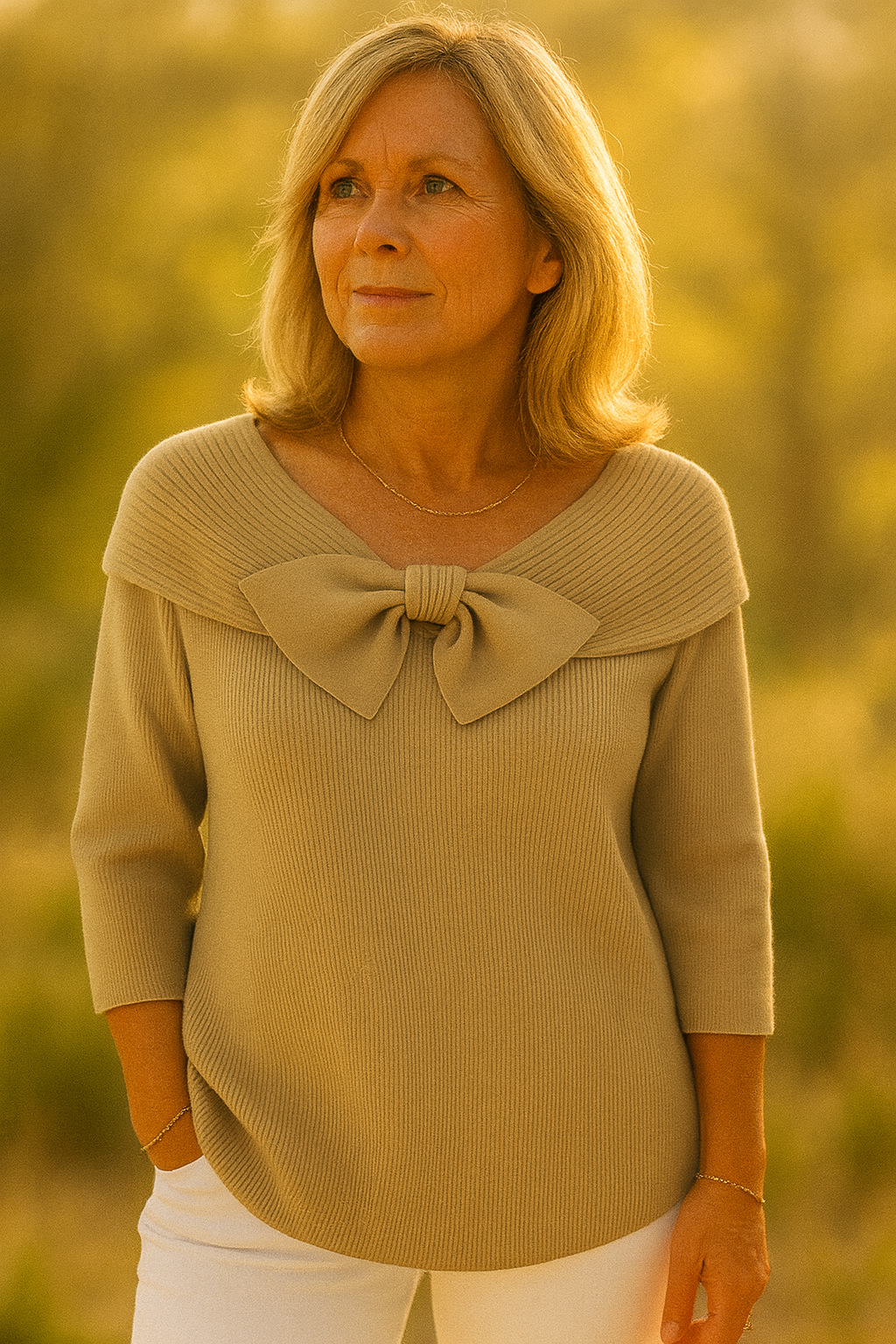 Nora | Klassischer Damenpullover mit feinem Strickmuster