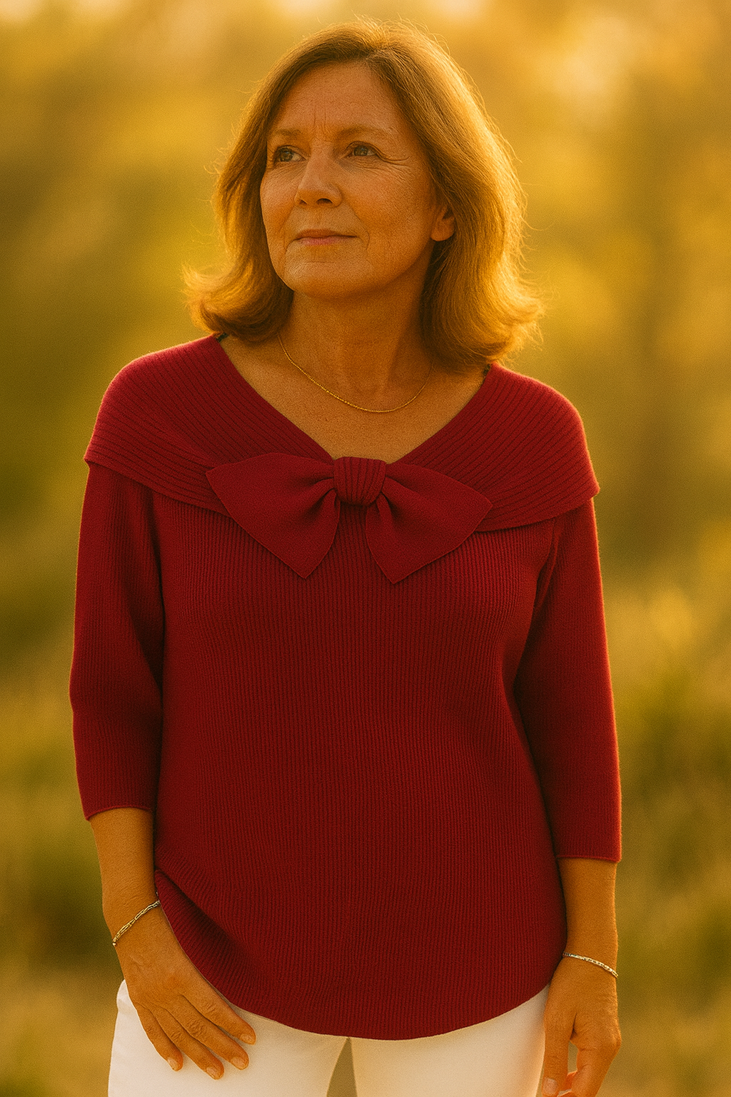 Nora | Klassischer Damenpullover mit feinem Strickmuster