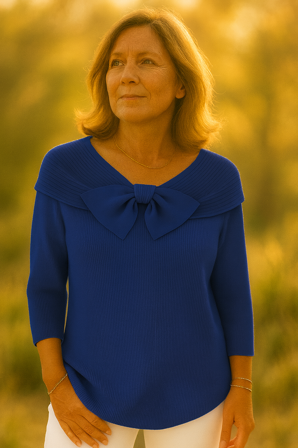 Nora | Klassischer Damenpullover mit feinem Strickmuster