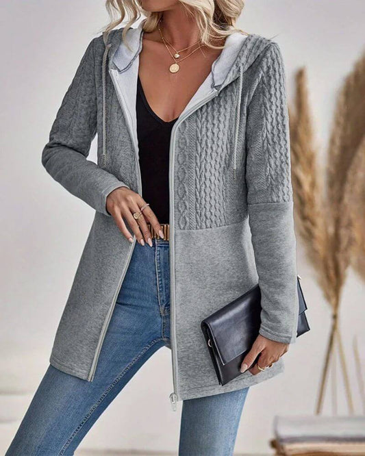 Luisa | Modischer Damen Hoodie mit Reißverschluss Design