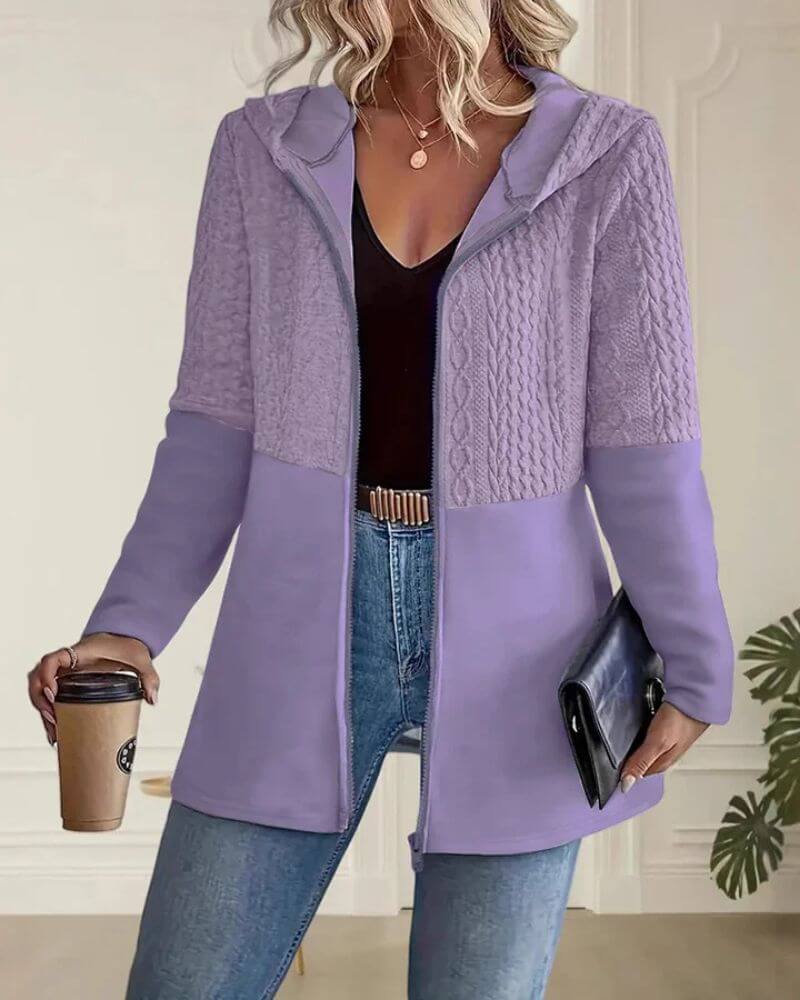 Luisa | Modischer Damen Hoodie mit Reißverschluss Design