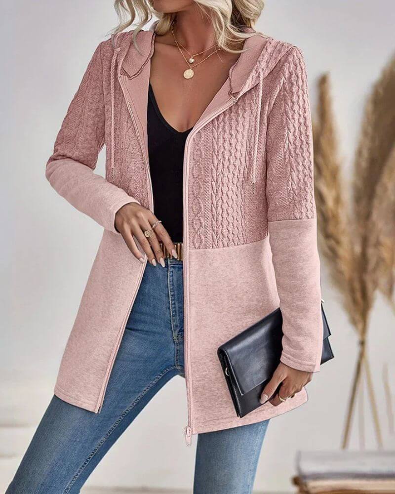 Luisa | Modischer Damen Hoodie mit Reißverschluss Design