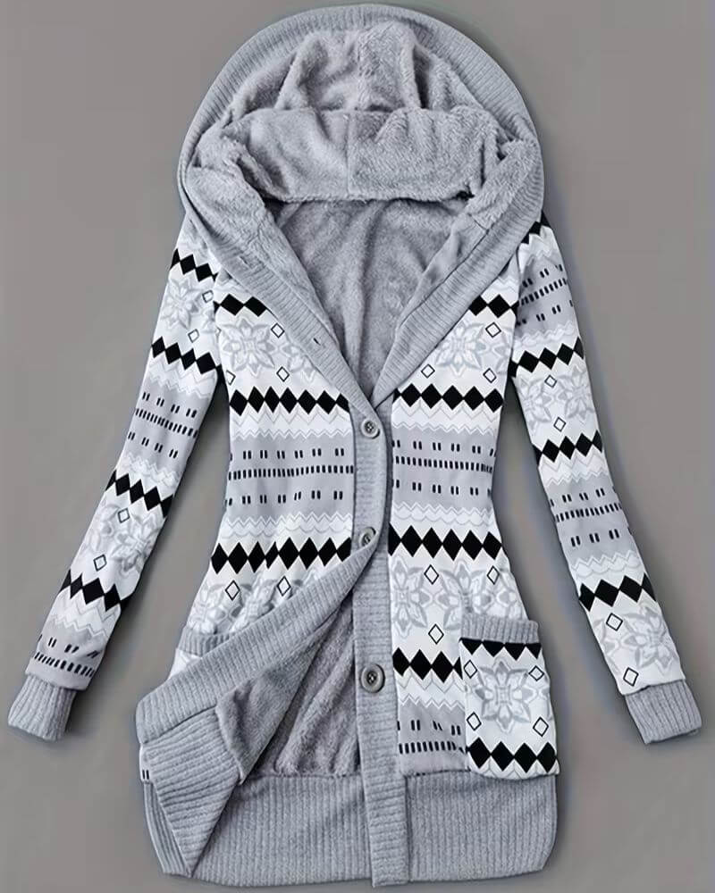 Romy | Gemusterte Strickjacke Damen bequem & modern