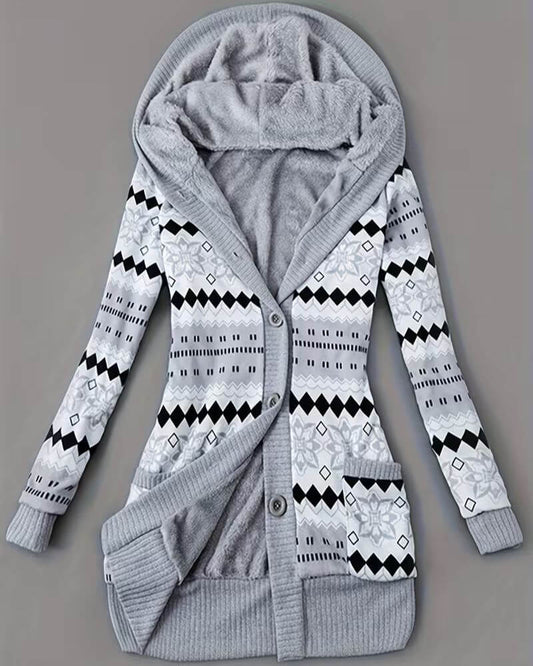 Romy | Gemusterte Strickjacke Damen bequem & modern