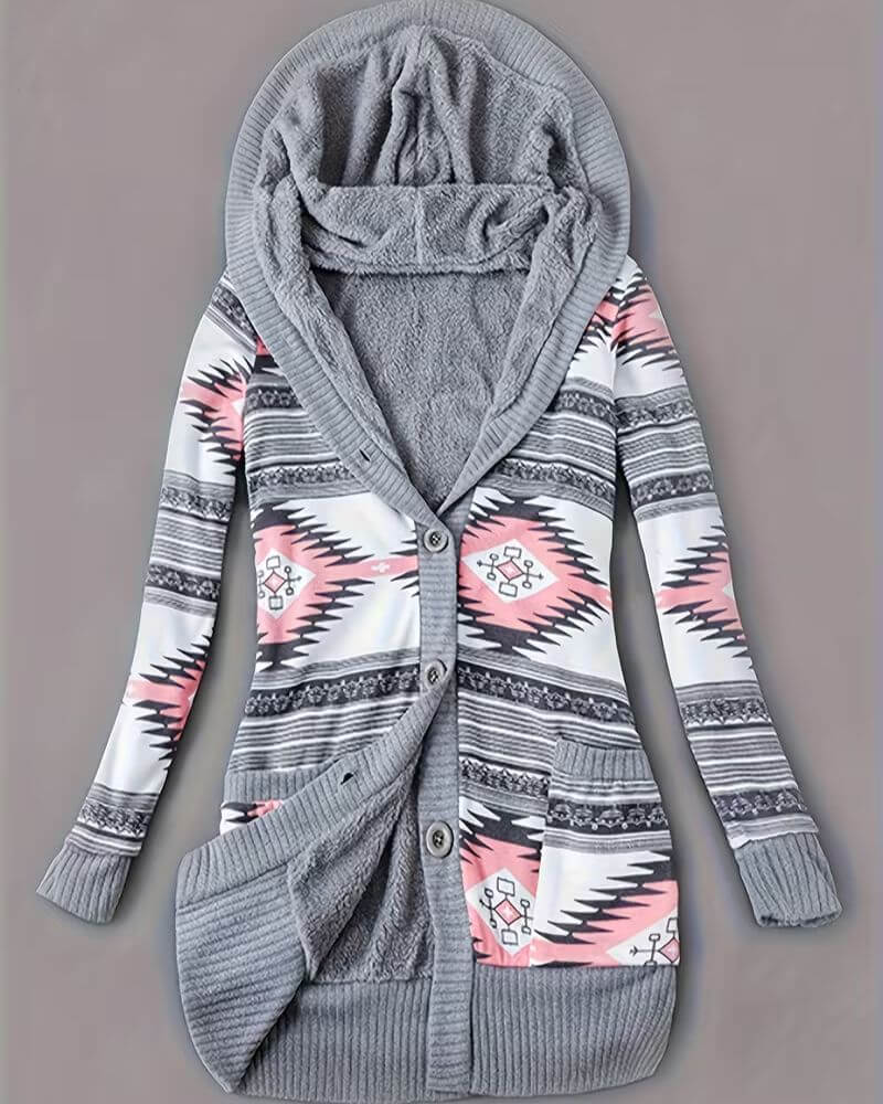 Romy | Gemusterte Strickjacke Damen bequem & modern