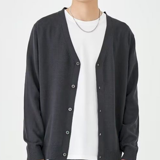 Lukas | Klassische Herren-Strickjacke mit Reißverschluss
