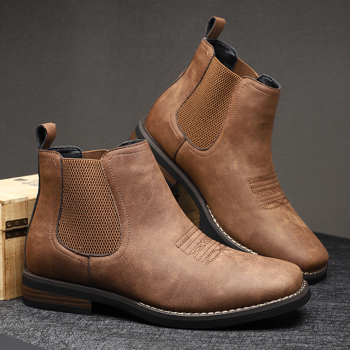 Tobias | Elegante Herrenstiefel aus echtem Glattleder