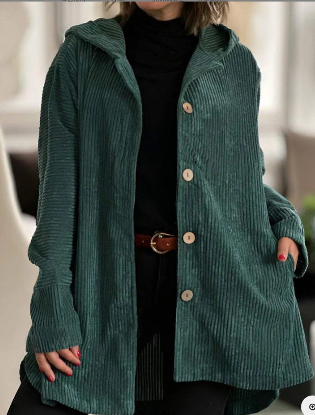 Tilda | Damen-Cordjacke mit Kapuze und modernem Schnitt