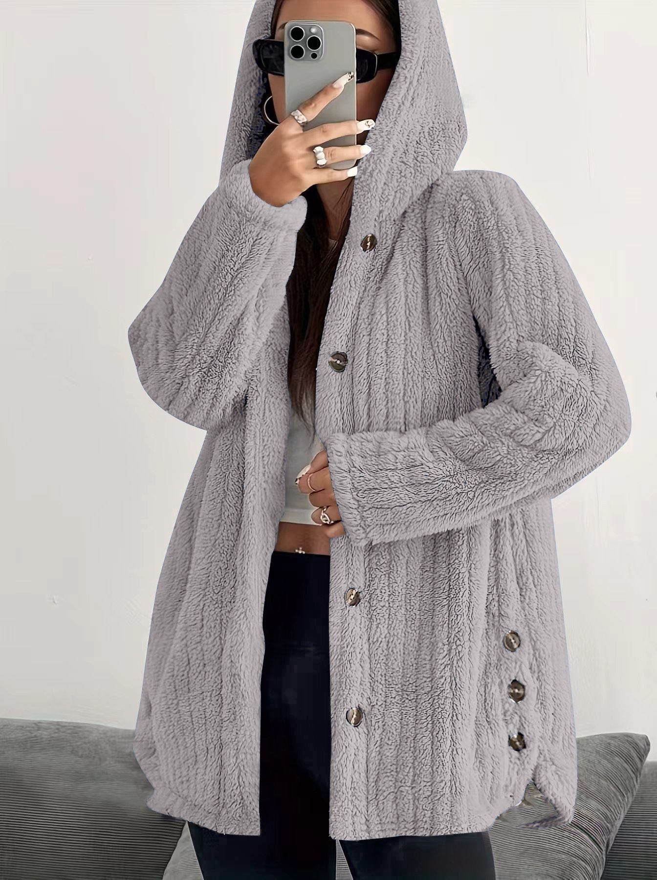 Amira | Elegante Winterjacke mit Kapuze für Alltag