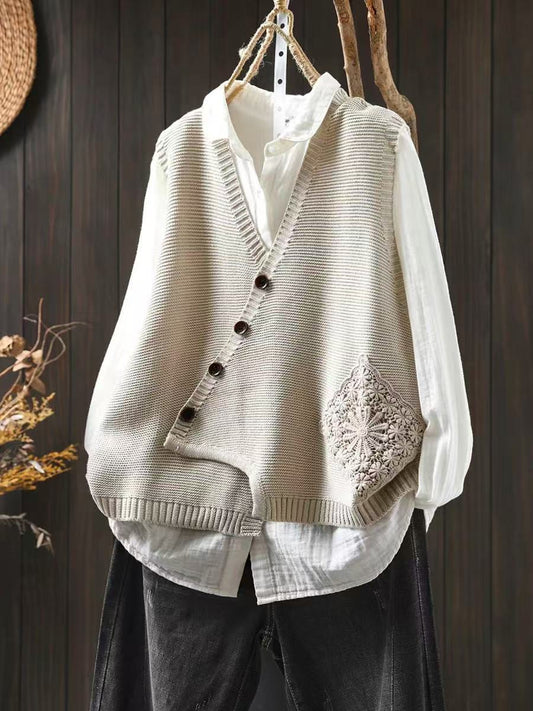 Nina | Klassische Damenweste aus feinem Strickgewebe