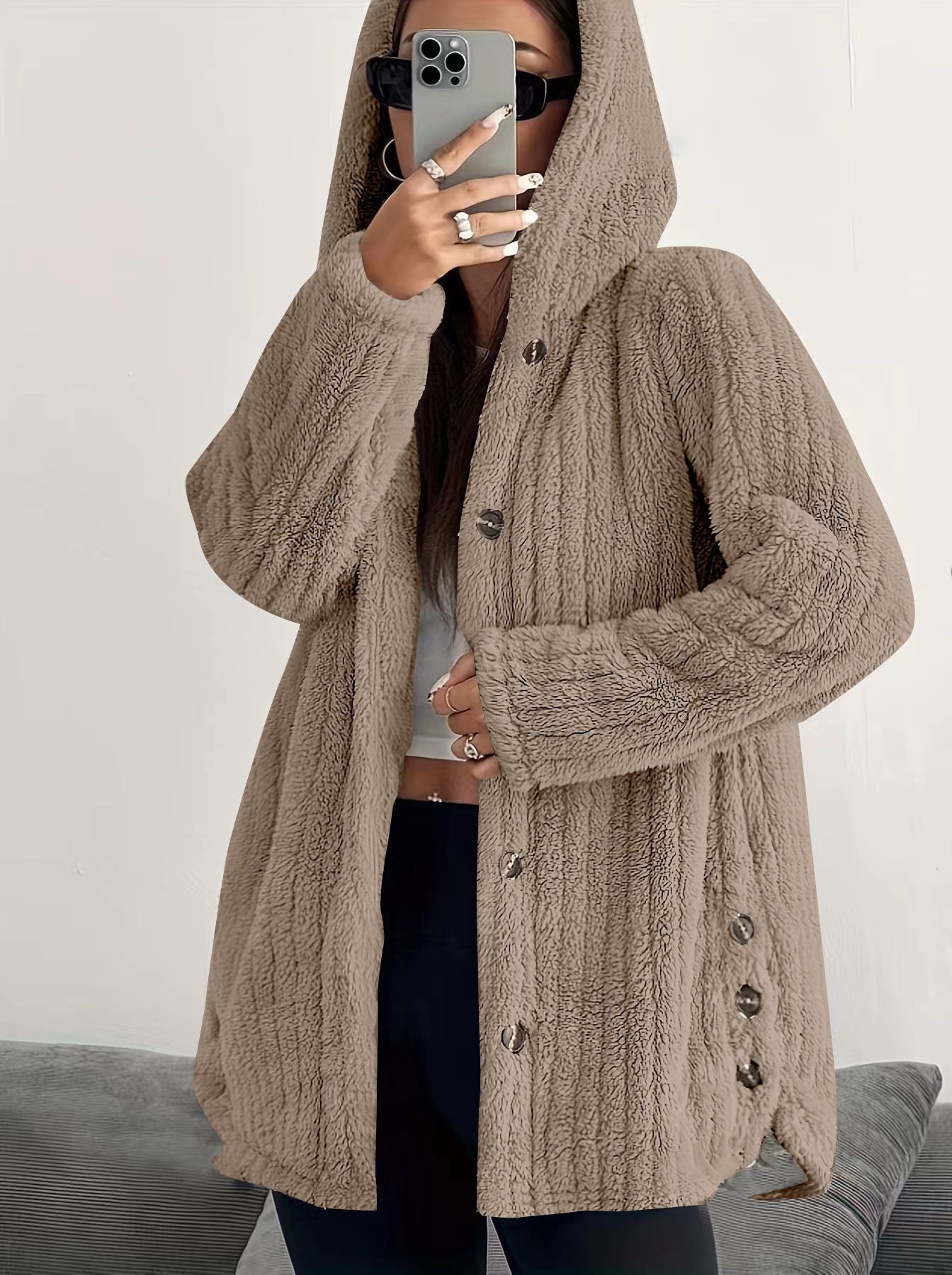 Amira | Elegante Winterjacke mit Kapuze für Alltag