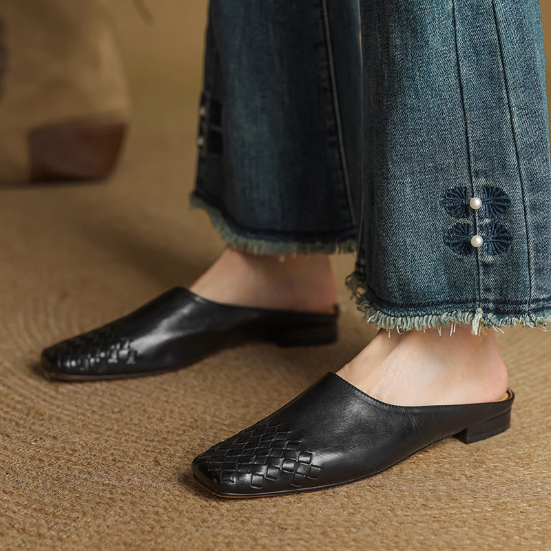 Nora | Damen Leder Mules mit stilvollem Look