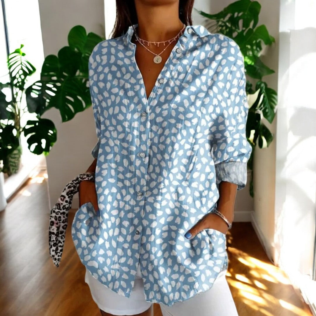 Helena | Vintage Damenbluse mit elegantem Blumenmuster