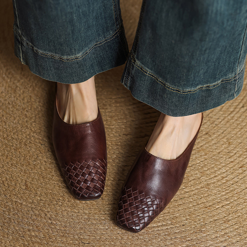 Nora | Damen Leder Mules mit stilvollem Look