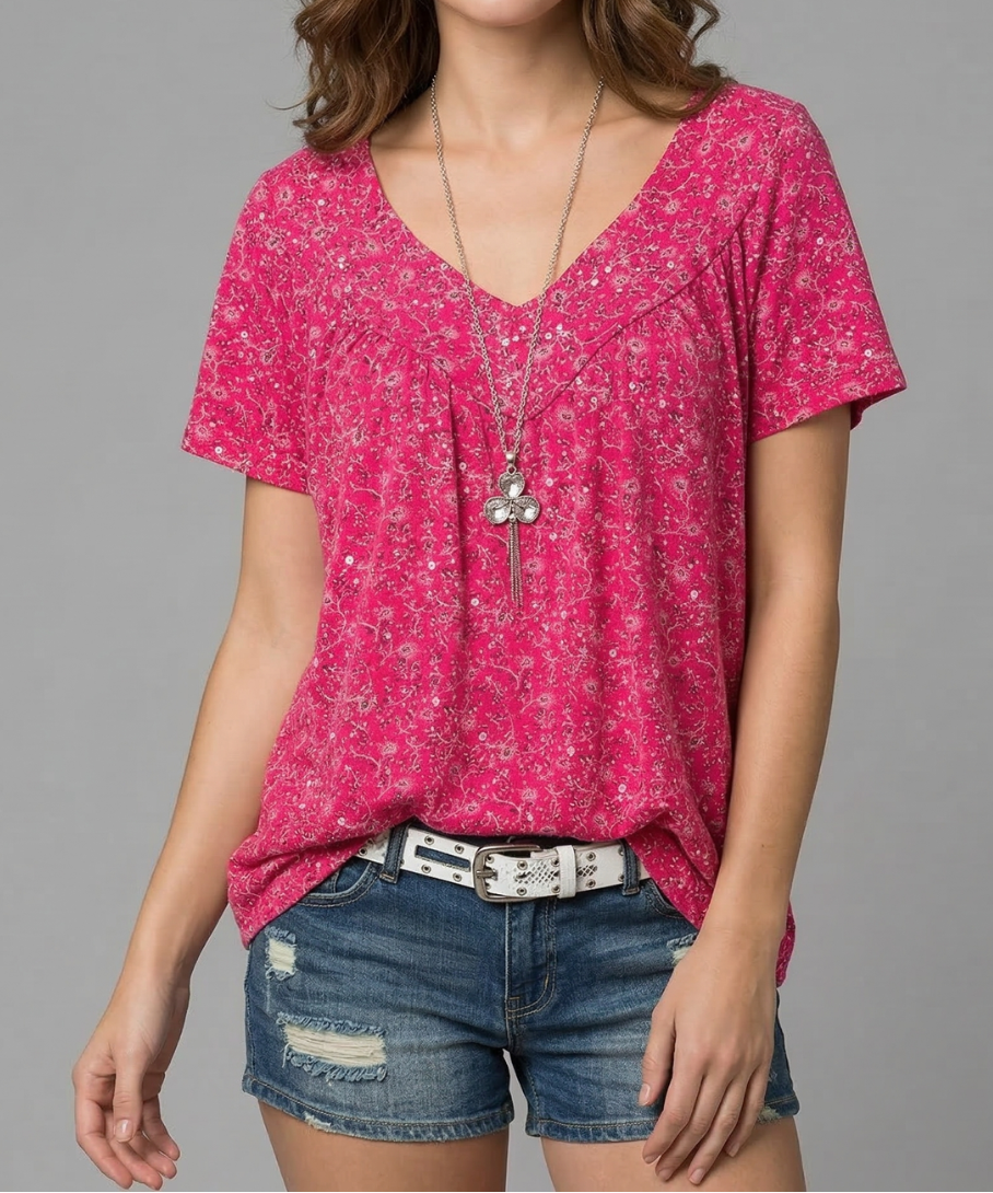 Camilla | Modisches T Shirt im floralen Stil