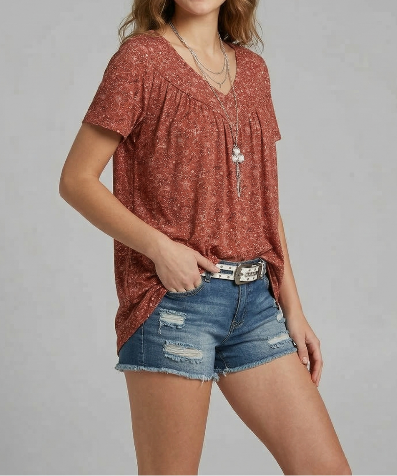 Camilla | Modisches T Shirt im floralen Stil